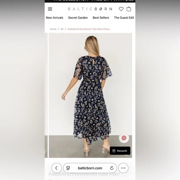 Baltic Born Navy and Gold Maxi Dress - Picture 9 of 10